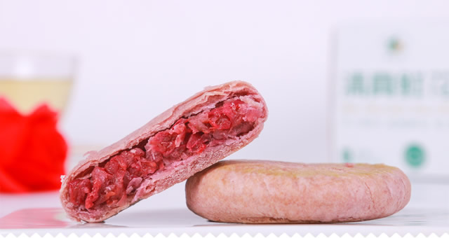 云南鲜花饼,清真鲜花饼,手工鲜花饼,伊可兰